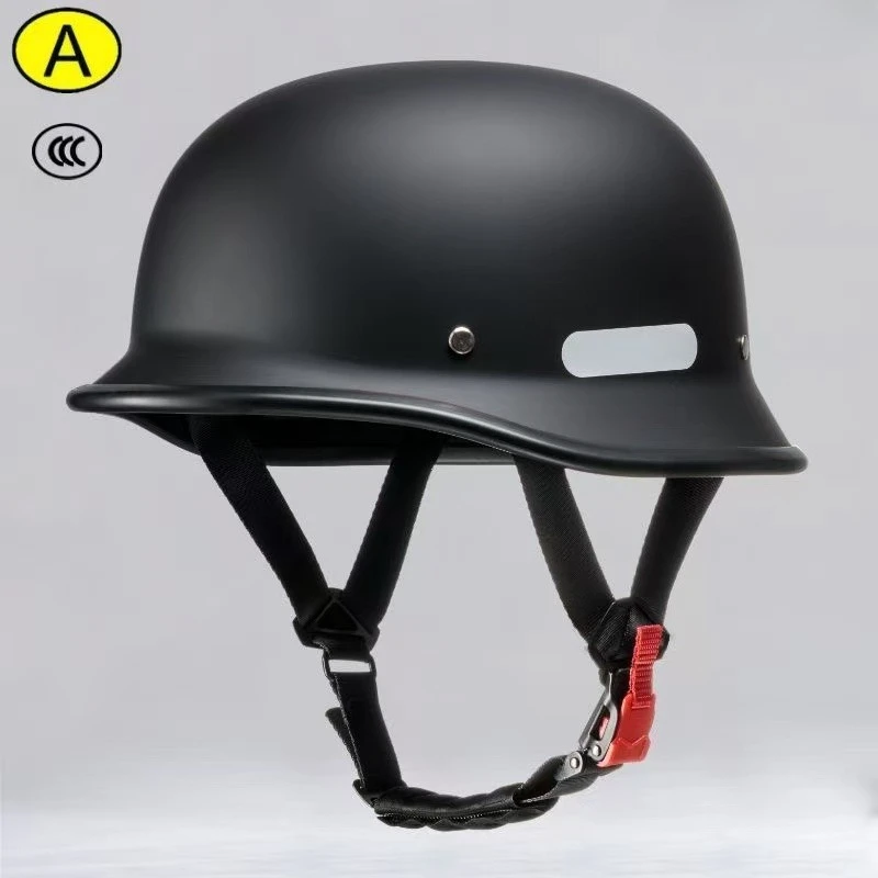 

Half Face Motorcycle Helmet Vintage Motorbike Helmets Scooter Summer Helmet White DOT Certified Men Women Unisex