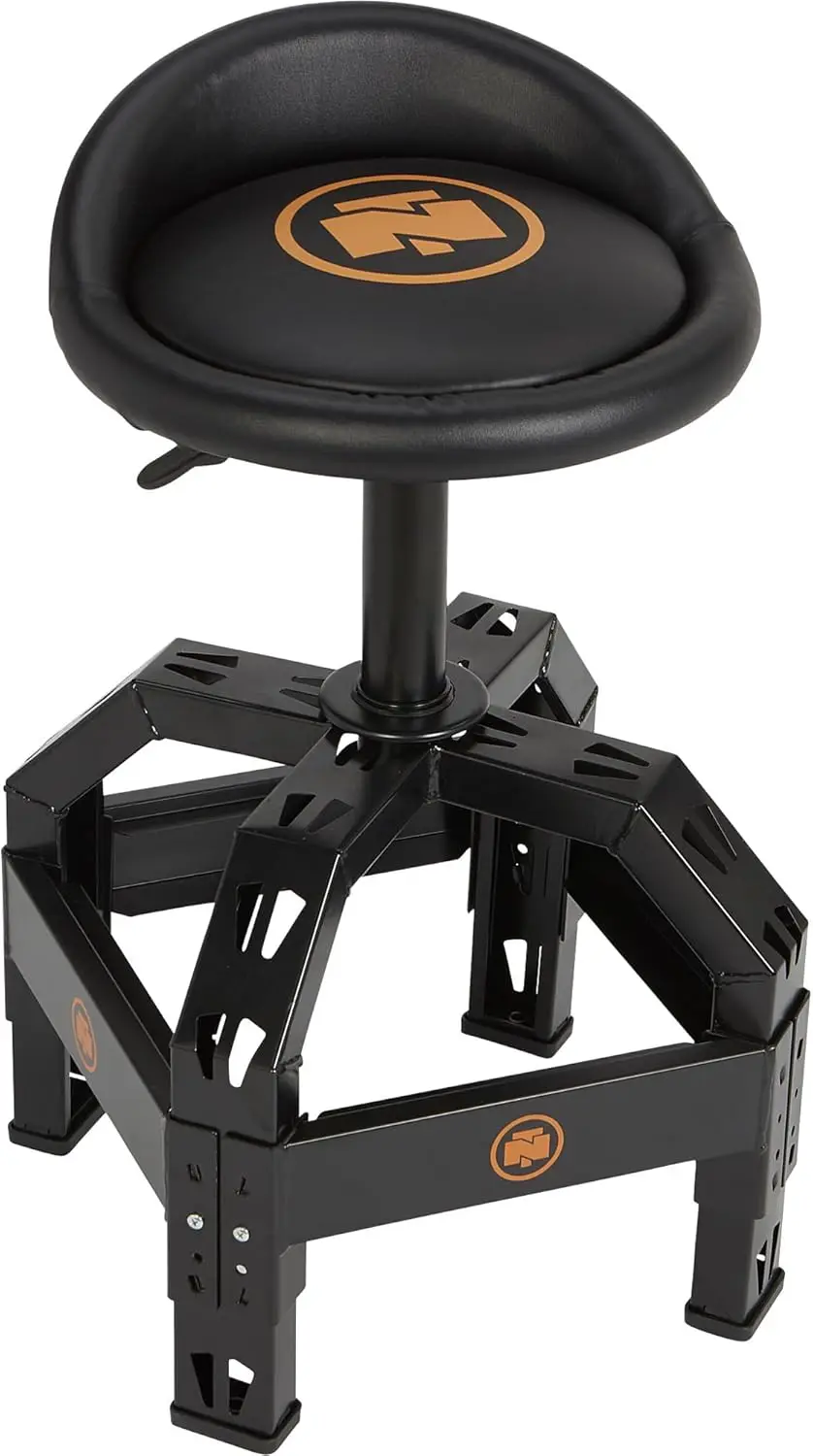 Northern Tool XL Series Adjustable Swivel Shop Stool, Steel, 400-Lb Capacity, 27.5–32 in Seat Height