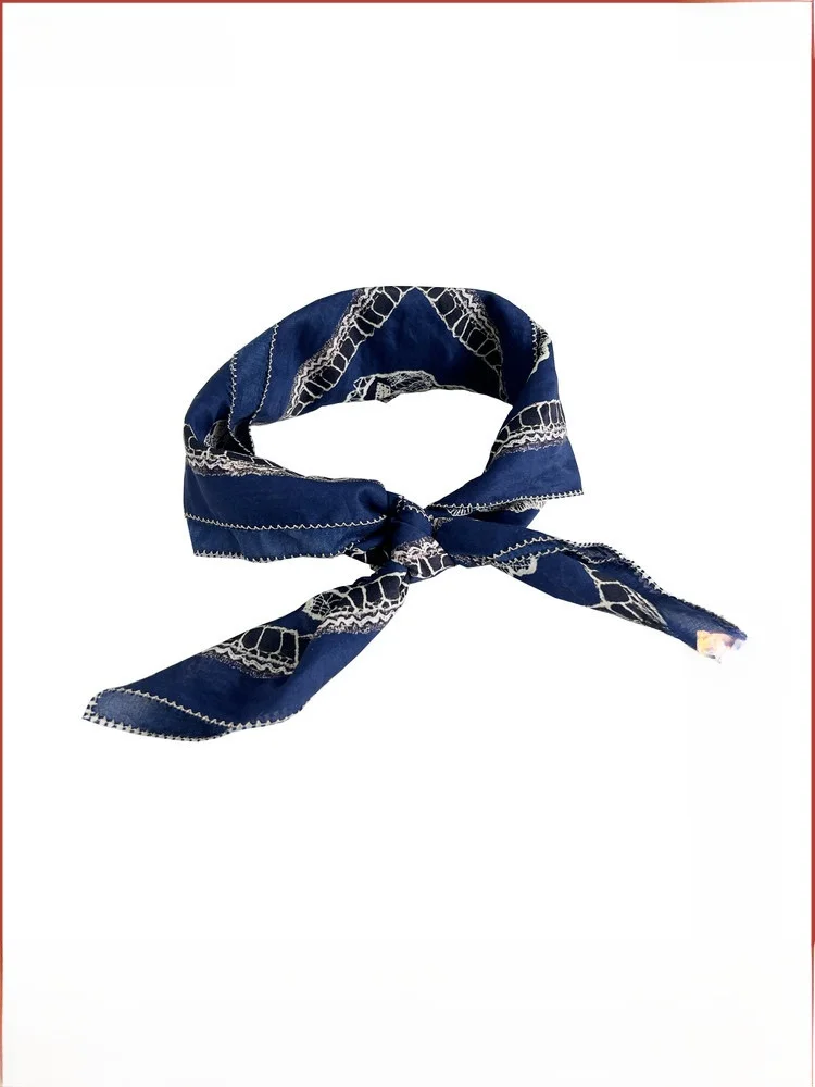 spring-2026-new-nautical-sle-deep-blue-baund-aosphere-feeling-scarf-women's-silk-scarf-mystery-answer-square-scarf
