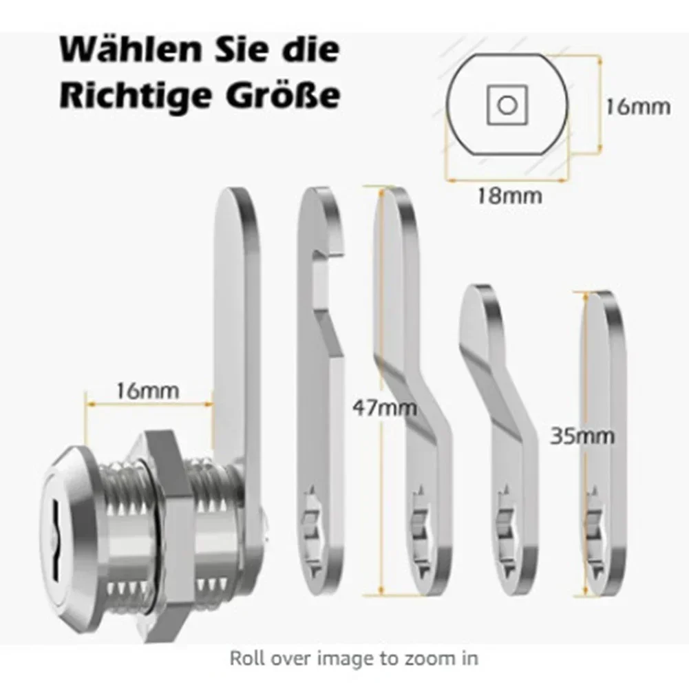 16/30mm Cam Lock Door File Cabinet Lock Cam Lock Keyed Drawer Cabinet Mail Box Locker Cupboard 5 Key For Use On Wood