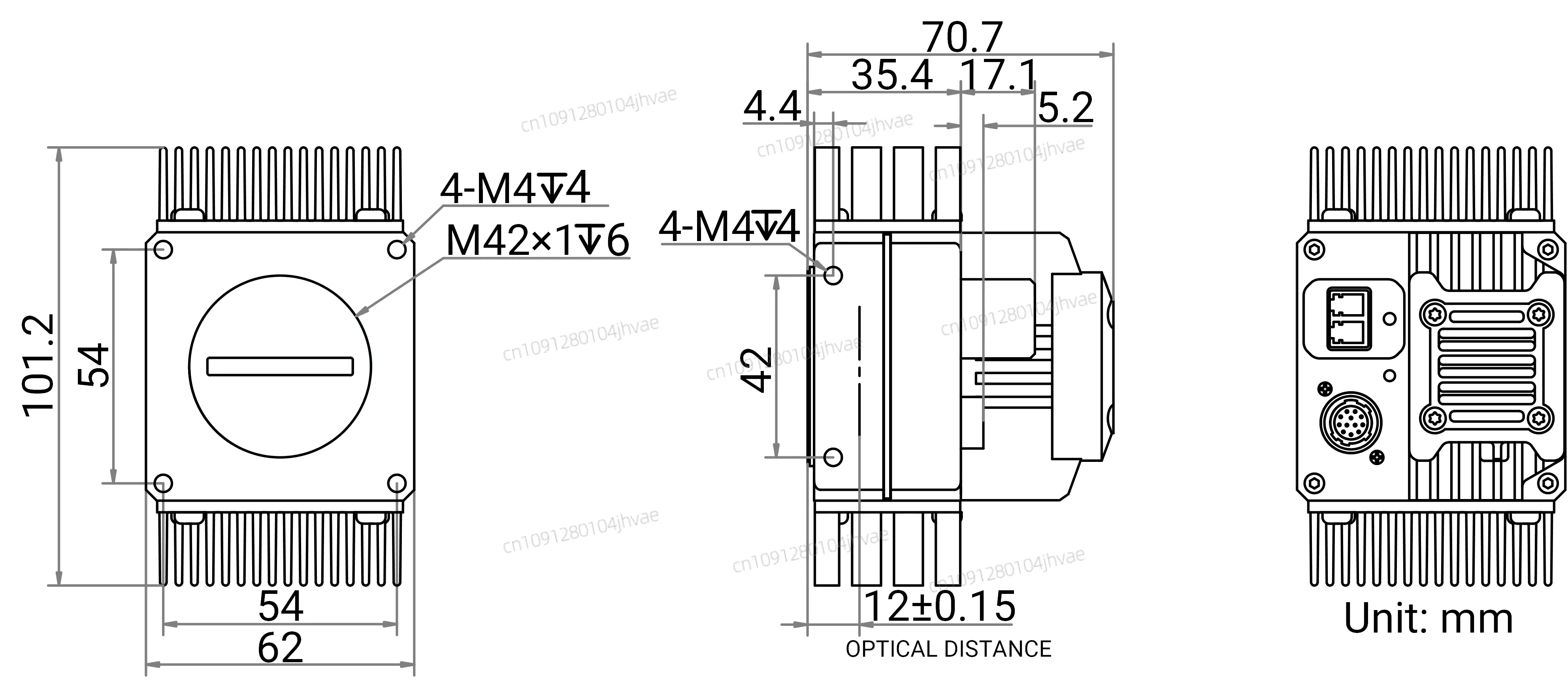 كاميرا HIKROBOT MV-CL042-91FC 4K ملونة CMOS عالية السرعة لخط الدقة لأدوات بصريات رؤية الآلة الصناعية