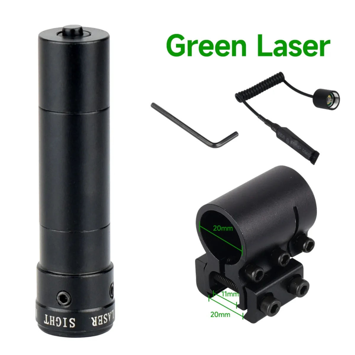 Outdoor Rotpunkt Rot/Grün Laserzielgerät Jagdzubehör Sport Langstrecken-Laserkalibrator für 11/20mm Schiene – Detail 10