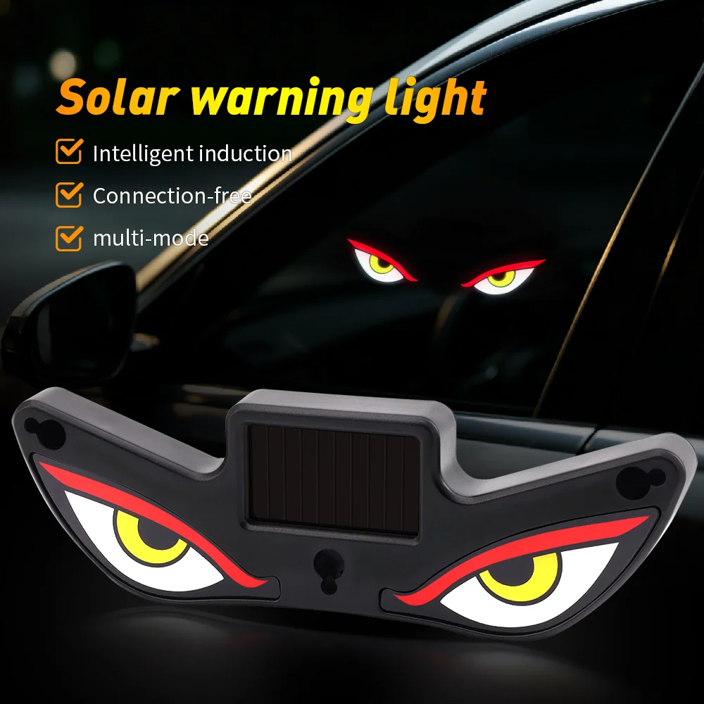 Auto-LED-Solar-Teufelsauge-Ambientebeleuchtung Dynamische Ausdrucks-Neonlampe Heckscheiben-Auffahrwarnleuchten Innenraumdekoration
