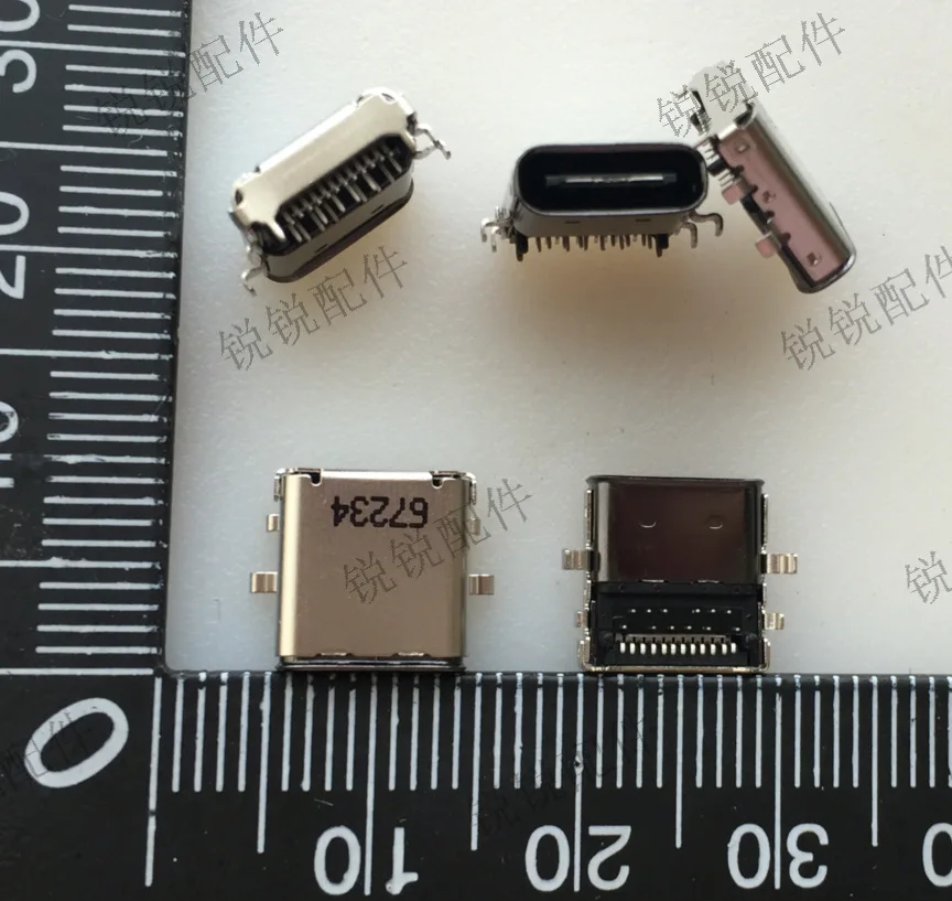 For USB-3.1 female seat type-c socket mobile phone tablet high definition transmission interface female head tail plug SMT