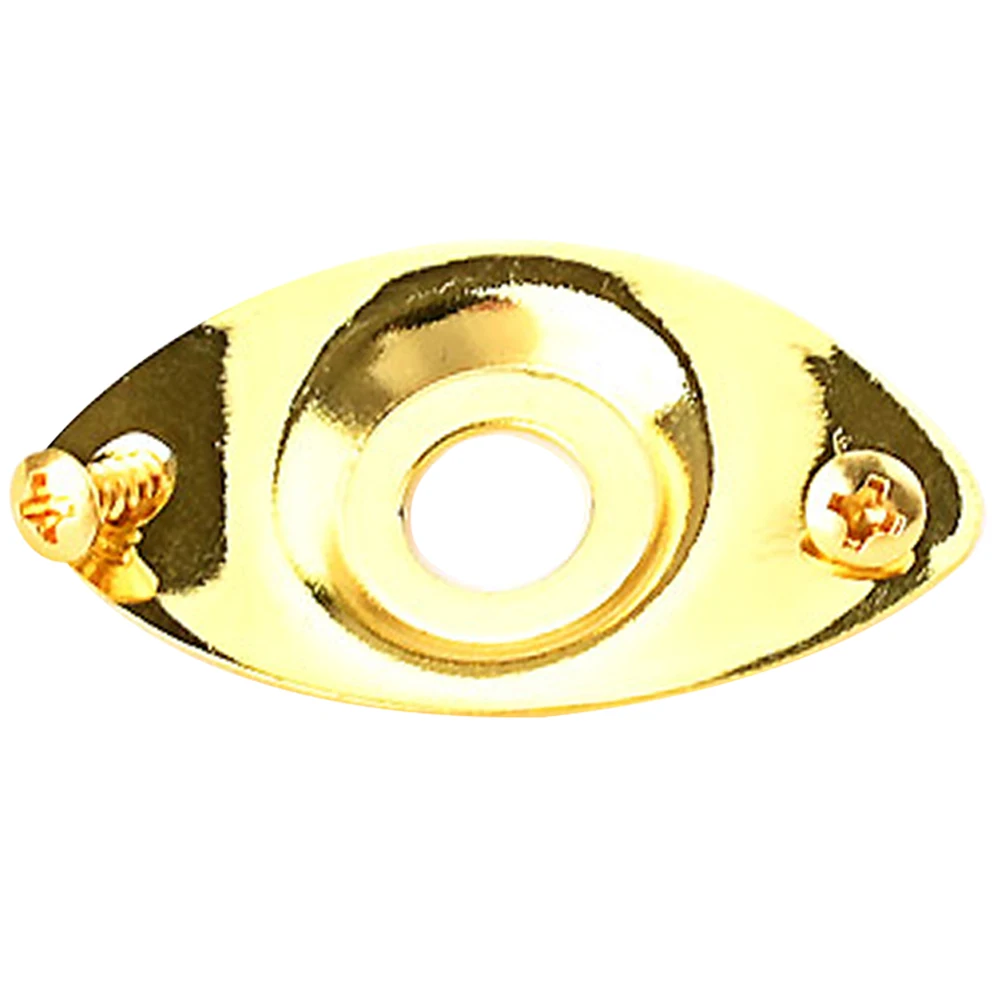 

Golden Socket Sheet Electric Guitar Pickup Jack Plates Output Metal Major for Parts Bass