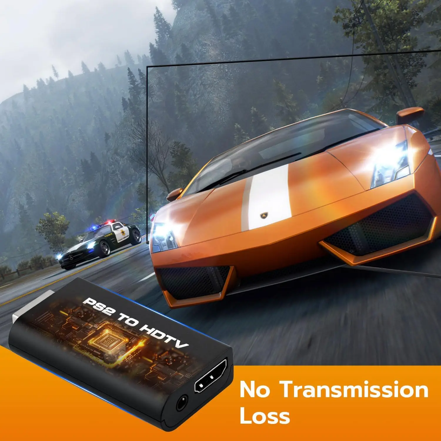 PS2 إلى HDMI 480i/480p/576i محول الصوت والفيديو