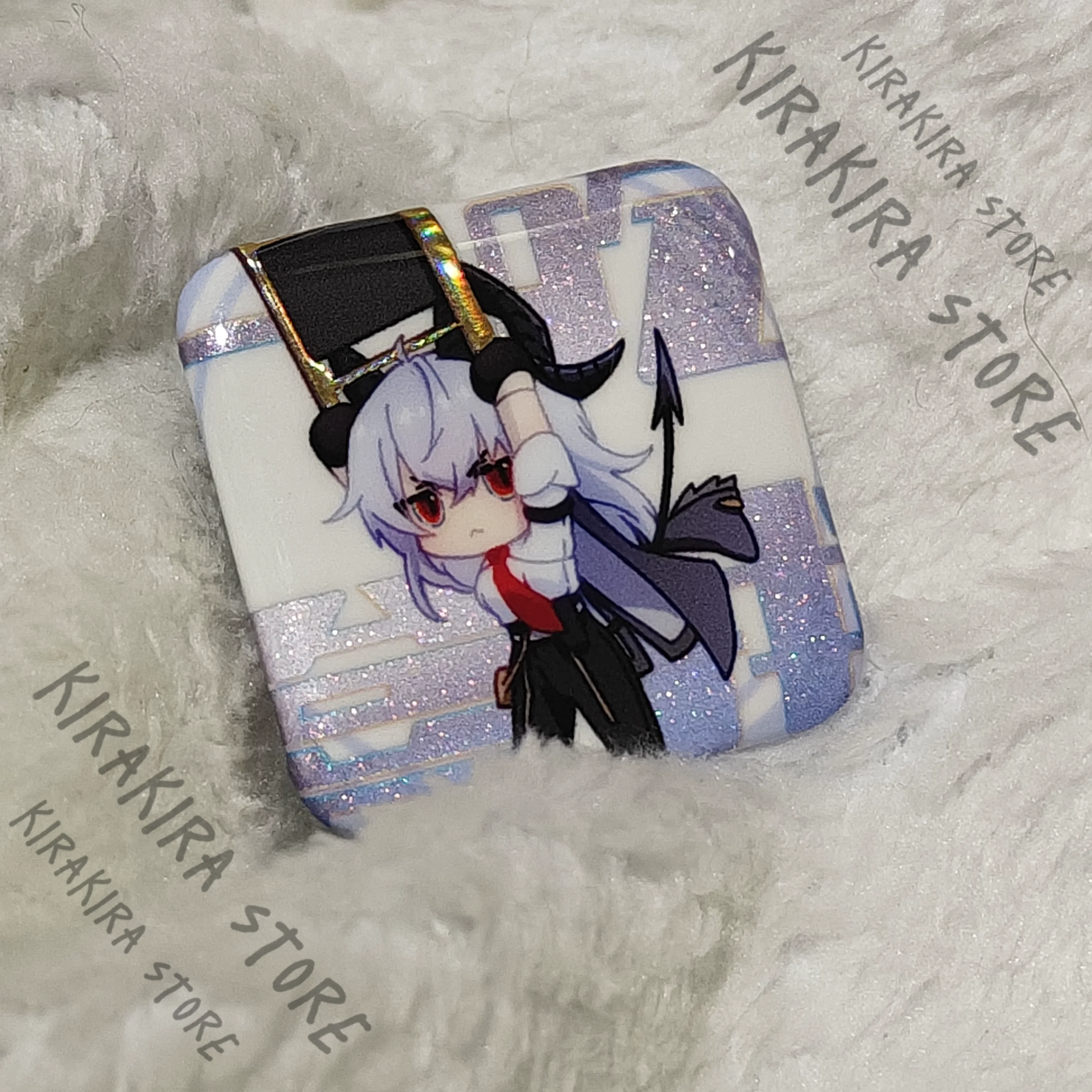 

Wuthering Waves Zani Double Flash Hot Color Square Badge Tinplate Brooch Pendant Mascot High Quality Ornaments Kawaii