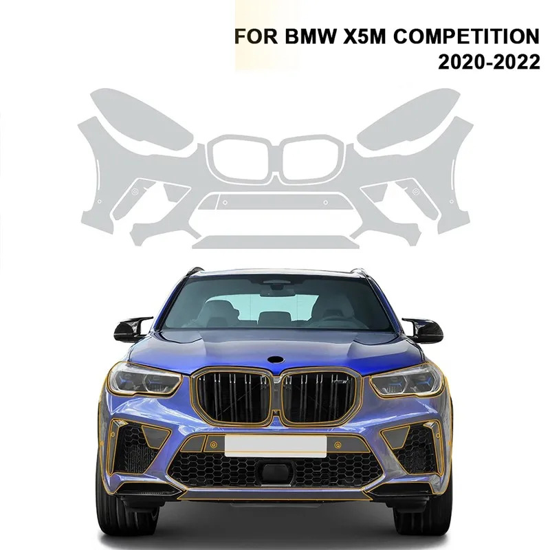 

TPU for BMW X5M F95 COMPETITION 2020-2022 Transparent PPF Body Sticker Front Rear Trunk Protective Film Anti Scratch Resistant