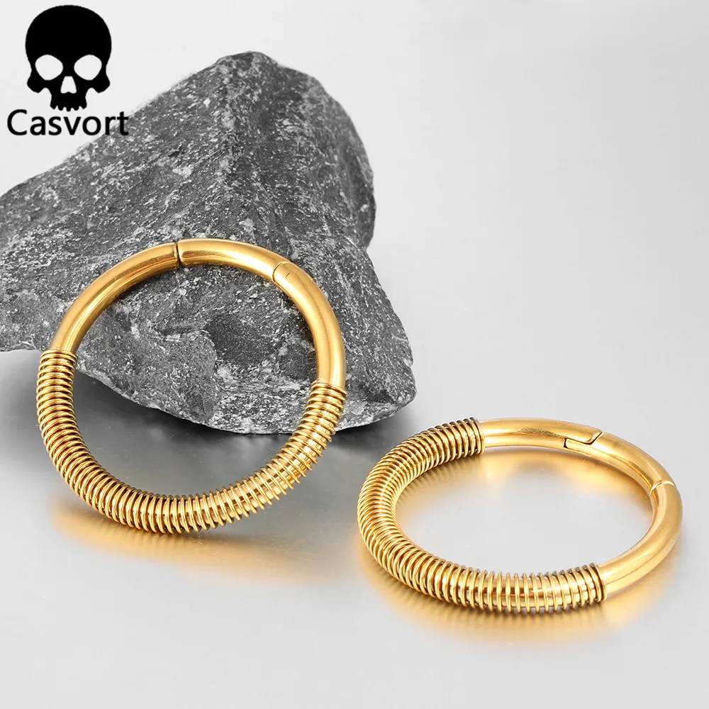 Casvort 2 Stück 4mm 6g Klassische Ohrgewichte mit Verschluss, Ohrhänger, Ohrplugs für Ohrläppchen, Edelstahl-Piercing-Körperschmuck – Detail 15