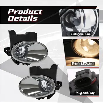 Přední nárazník do mlhových světel pro Nissan QASHQAI J10 2011 2012 2013 DULIAS kryt chrom s drátovým spínačem příslušenství 10 nejlepší prodej úprava Nissanu Qashqai - №7