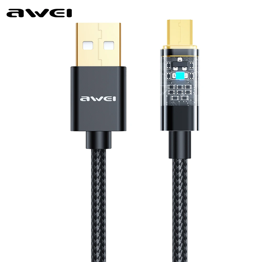 

Awei CL-139 100W Super Fast Charging USB Micro Cable Android Micro For Micro USB Fast Charging Cable Nylon Braided Cable