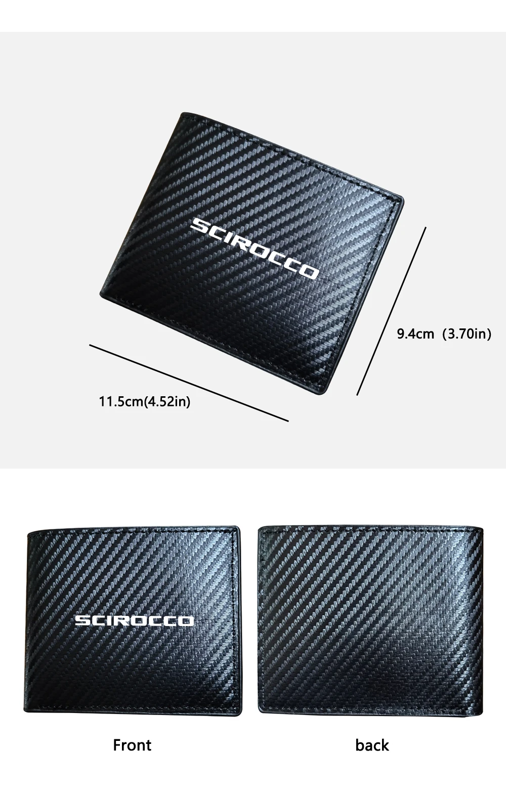 for Volkswagen vw Scirocco car carbon fiber leather wallet Card package car accessories