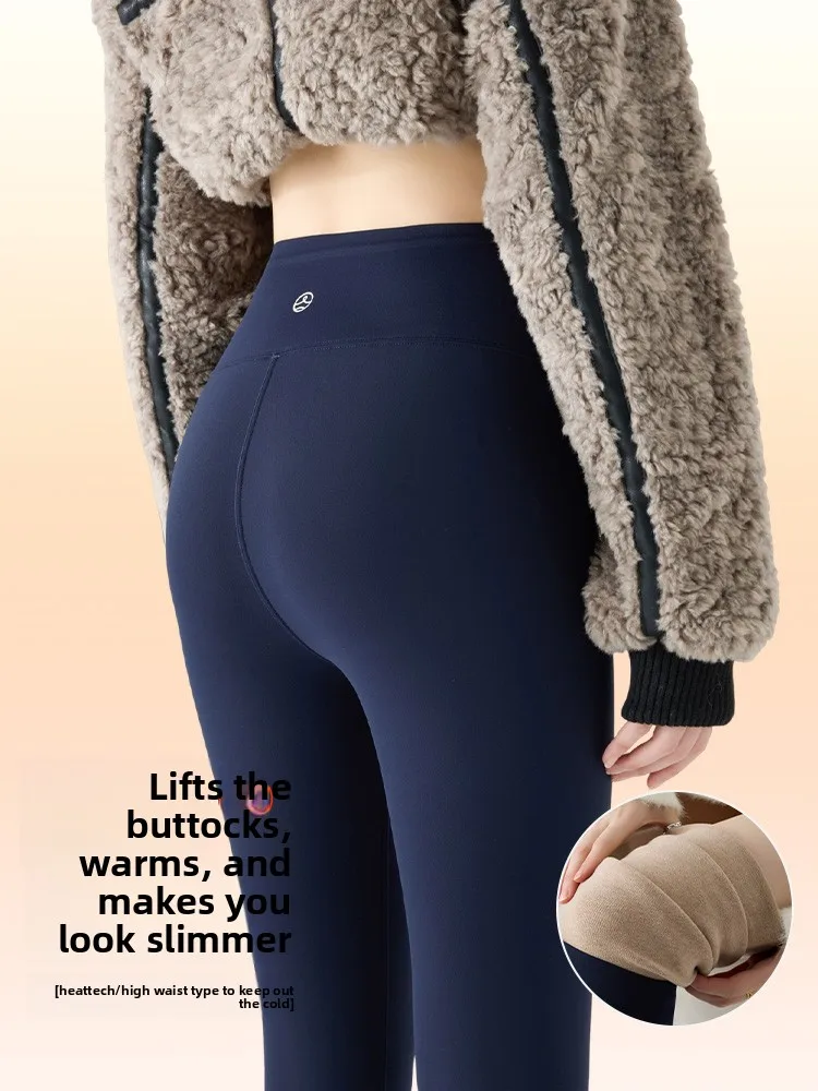 

Women's arkskin Yoga Pants Thi Warm Slimming Soft Skin High Waist Long Trousers Casual Wear Comfortable Non-Bulky