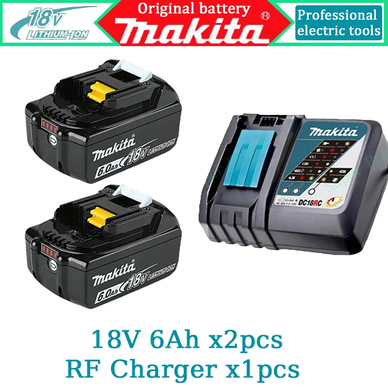 

100% оригинал Makita, новинка 6 Ач для батареи Makita 18 В BL1850B BL1850 BL1840 BL1860 BL1815, сменная литиевая батарея