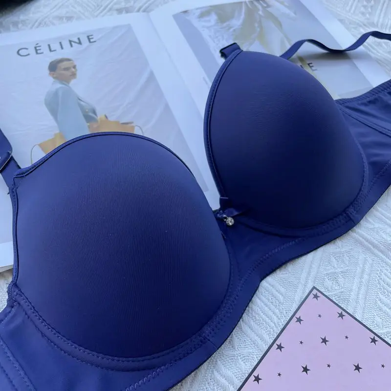 Large and thin cup, about smooth and seamless large chest EF cup bra, with adjustable upper support and sexy side collection bra