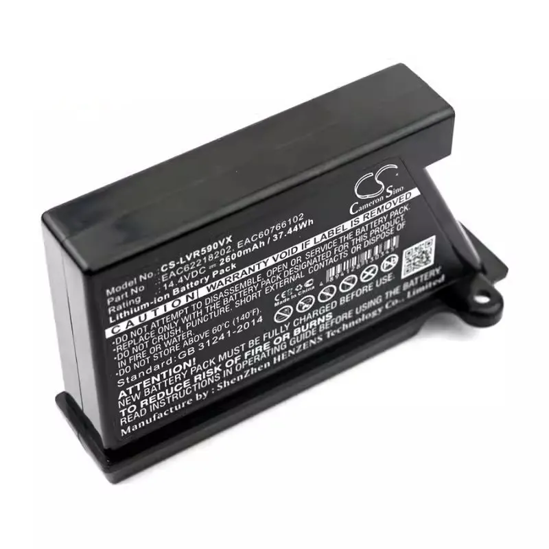 EAC62218202 Sweeper VR5940L VR5942L CS-LVR590VX Lithium Battery Pack