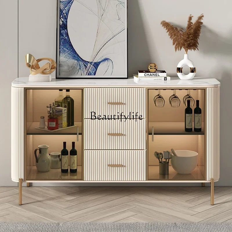 

LJY*Light luxury dining side cabinet rock slab modern simple locker