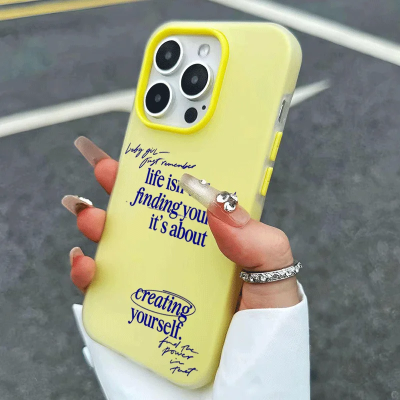 Blue Motivational English Design Phone Case For iPhone 17 Air 16 15 14 13 12 11 Pro Max XS X XR 7 8 Plus 16E 17E 2-In-1 Cover - view 3