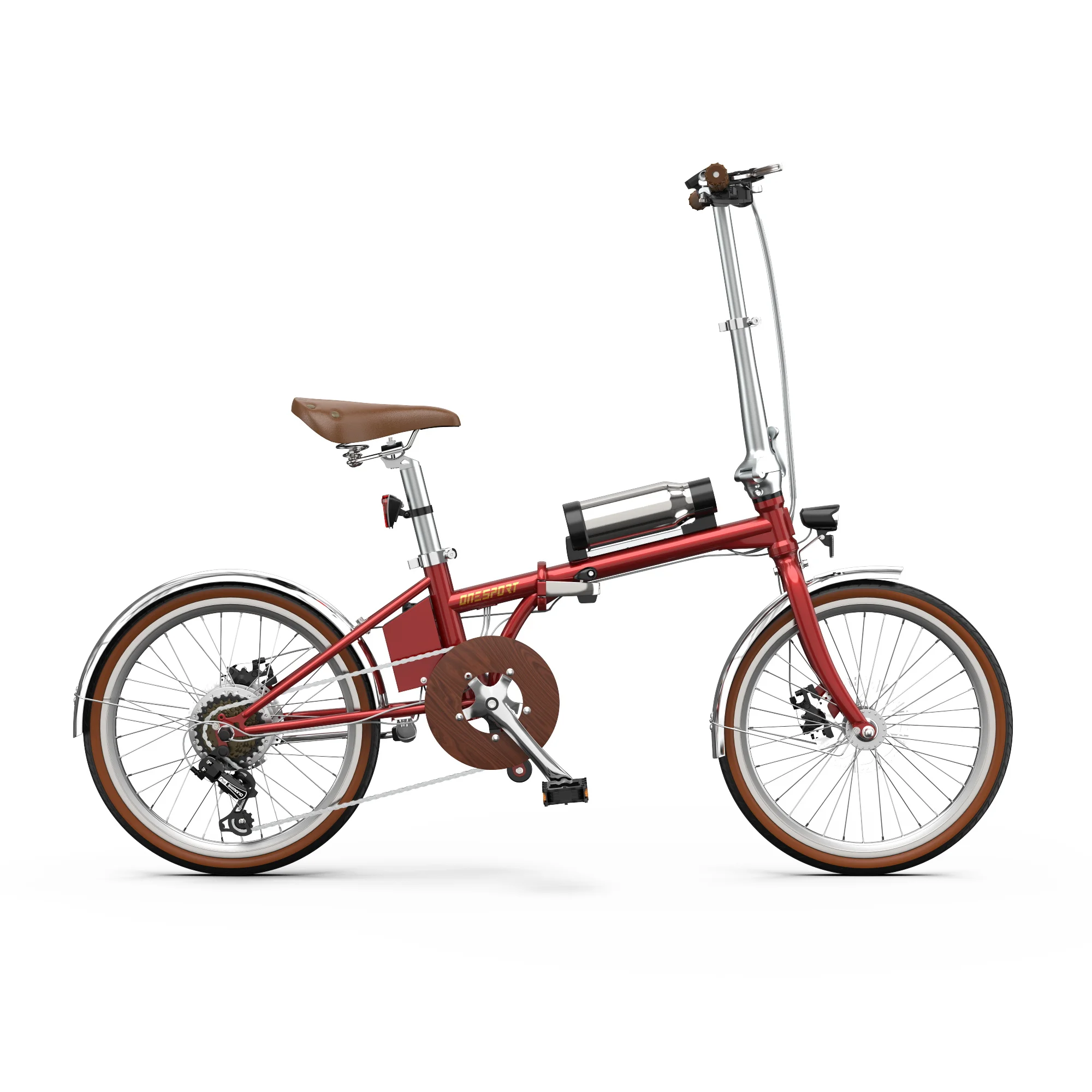 Bicicleta eléctrica ONESPORT OT02PRO para adultos, e-bike de 36V 5.2AH con sensor de torque, eBIKE con neumáticos de 20*1.35, bicicleta eléctrica urbana.