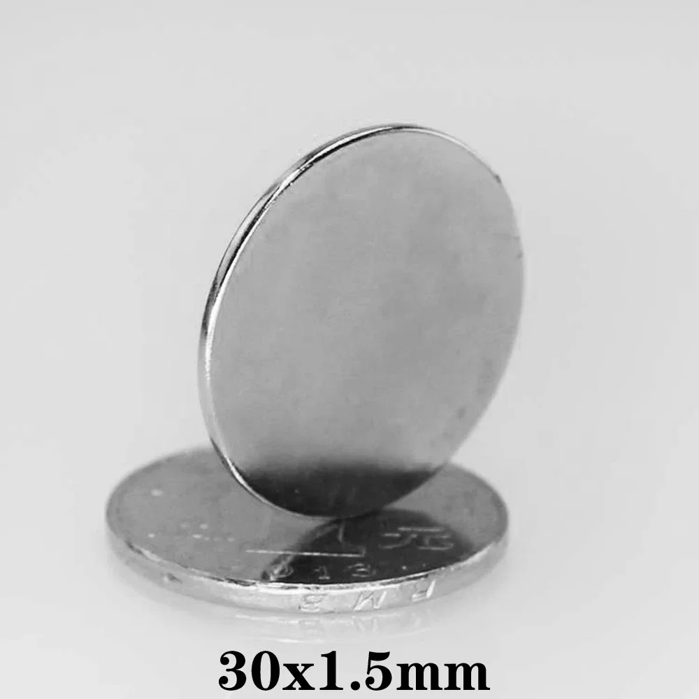 30x1.5mm Powerful Magnets Strong Disc Magnets For Fridge, DIY, Building, Scientific, Craft, Education 30*1.5 30x1.5