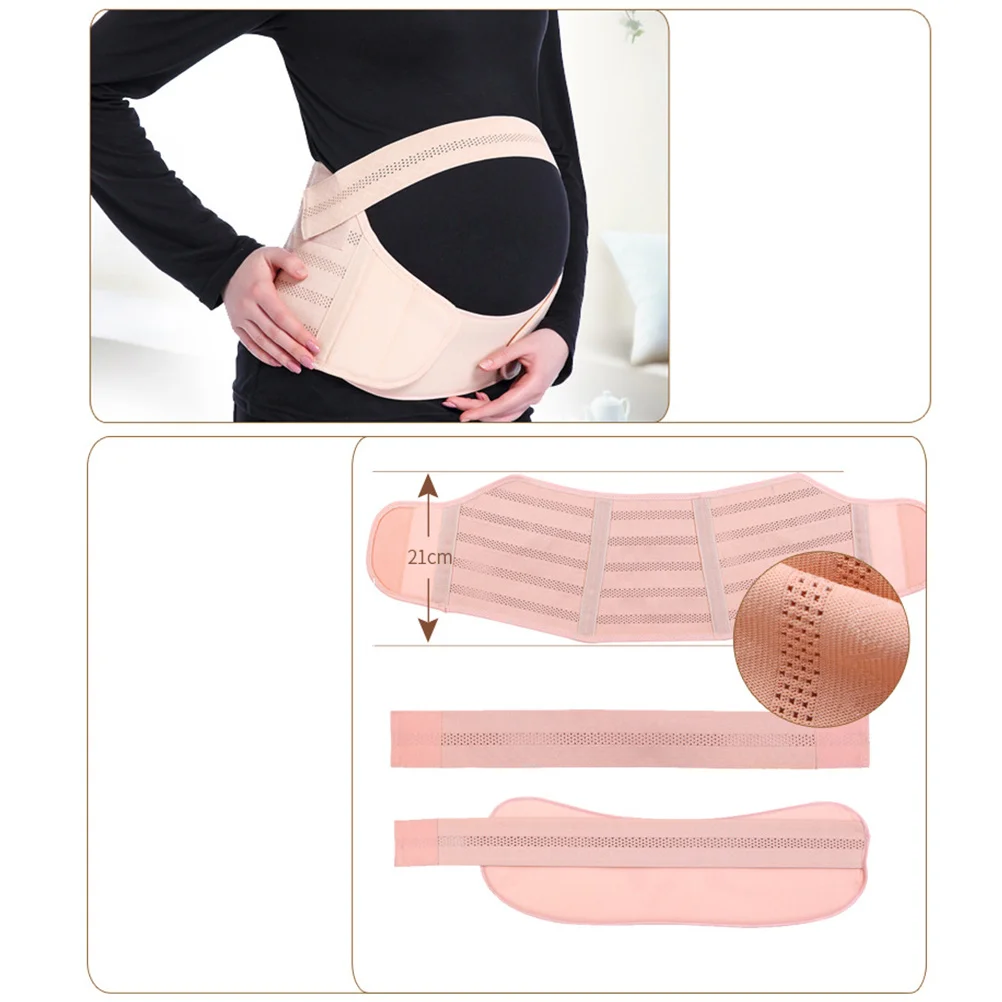 Cinto de maternidade respirável gravidez faixa abdominal suporte ajustável tecido de malha de ar confortável reduzir a pressão espinhal m nu