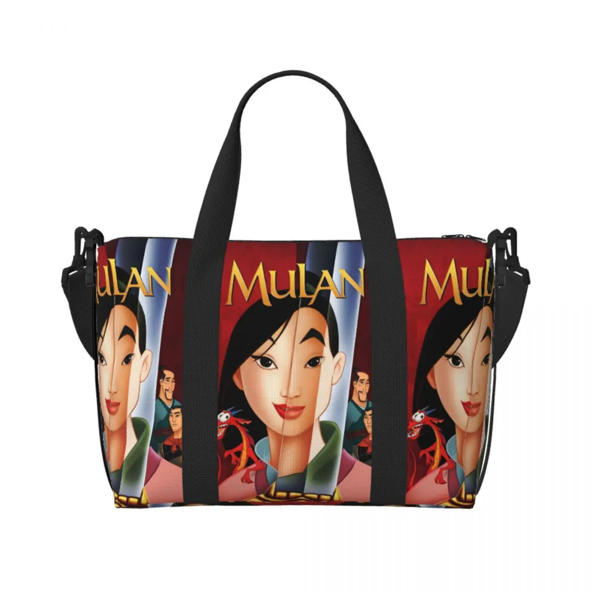 

Пользовательские Mulan Brave Hero продуктовые сумки-тоут для покупок женские большие вместительные модные пляжные дорожные сумки с героями мультфильмов для спортзала