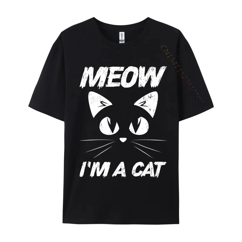 

Funny Cat Costume Meow I m A Cat Halloween Premium Cotton Men's Hip hop T Shirts Casual Tops Tees Cheap Tops T Shirt
