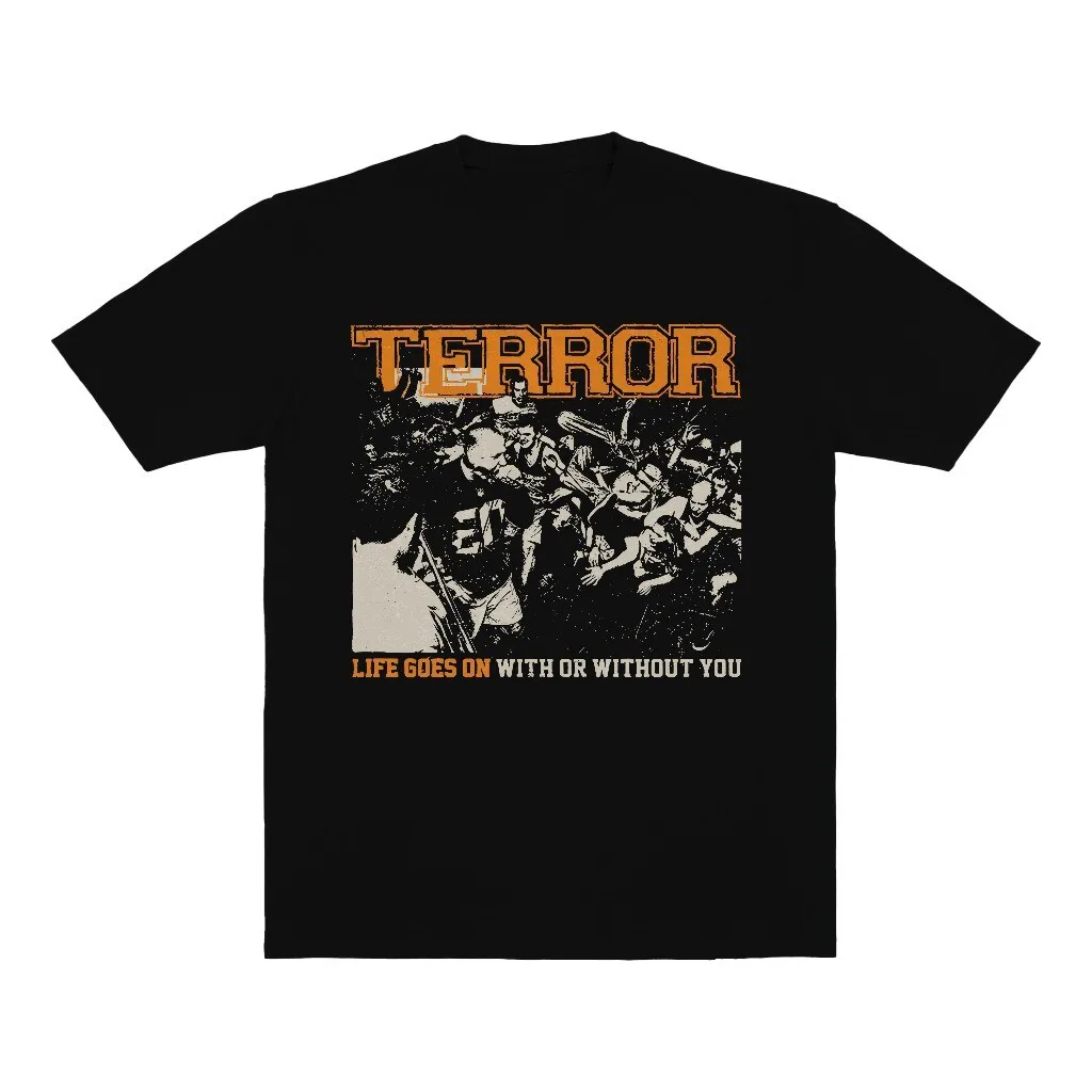 HITAM Terror LIFE GOES ON VINTAGE BAND T-SHIRTS BL764