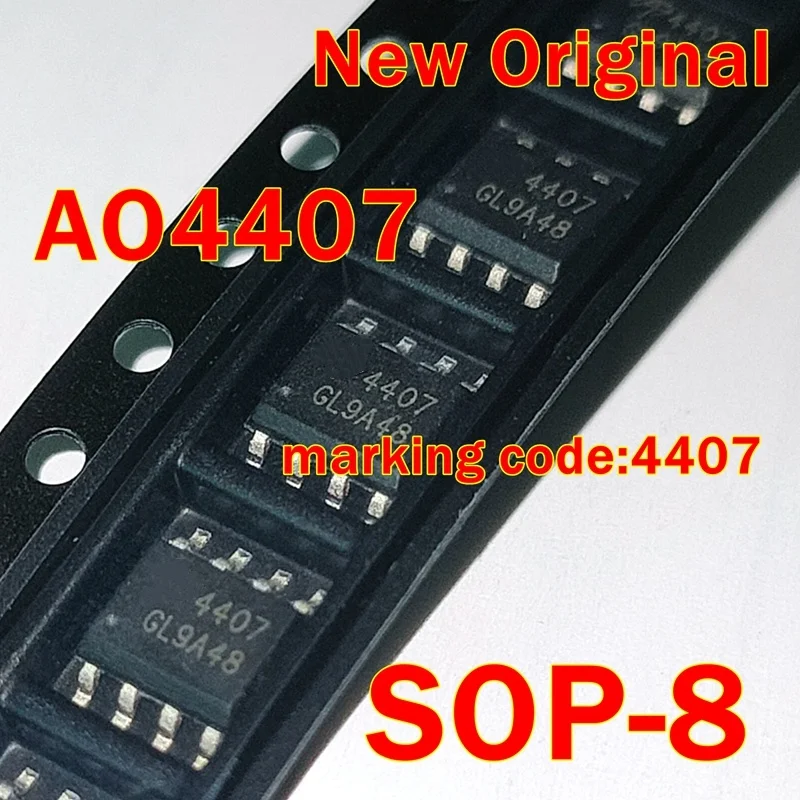 

1pcs to 100pcs AO4407 SOP-8 marking code:4407 New Original P-Channel Enhancement Mode Field Effect Transistor
