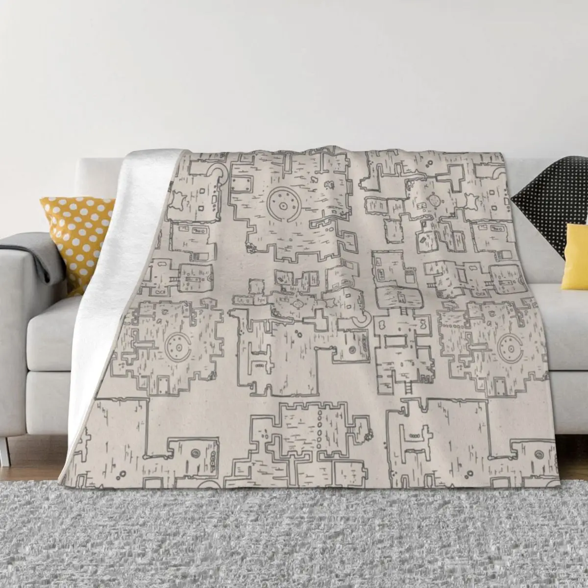 

Tabletop RPG - Dungeon Map Throw Blanket Beautifuls Blankets For Sofas Hair wednesday Blankets