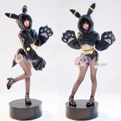 Anime Umbreon Cospaly Costume Women Kawaii Sexy Plush Hooded Bodysuit Tail Set Bunny Girl Cute Uniform Pajamas Halloween Clothes