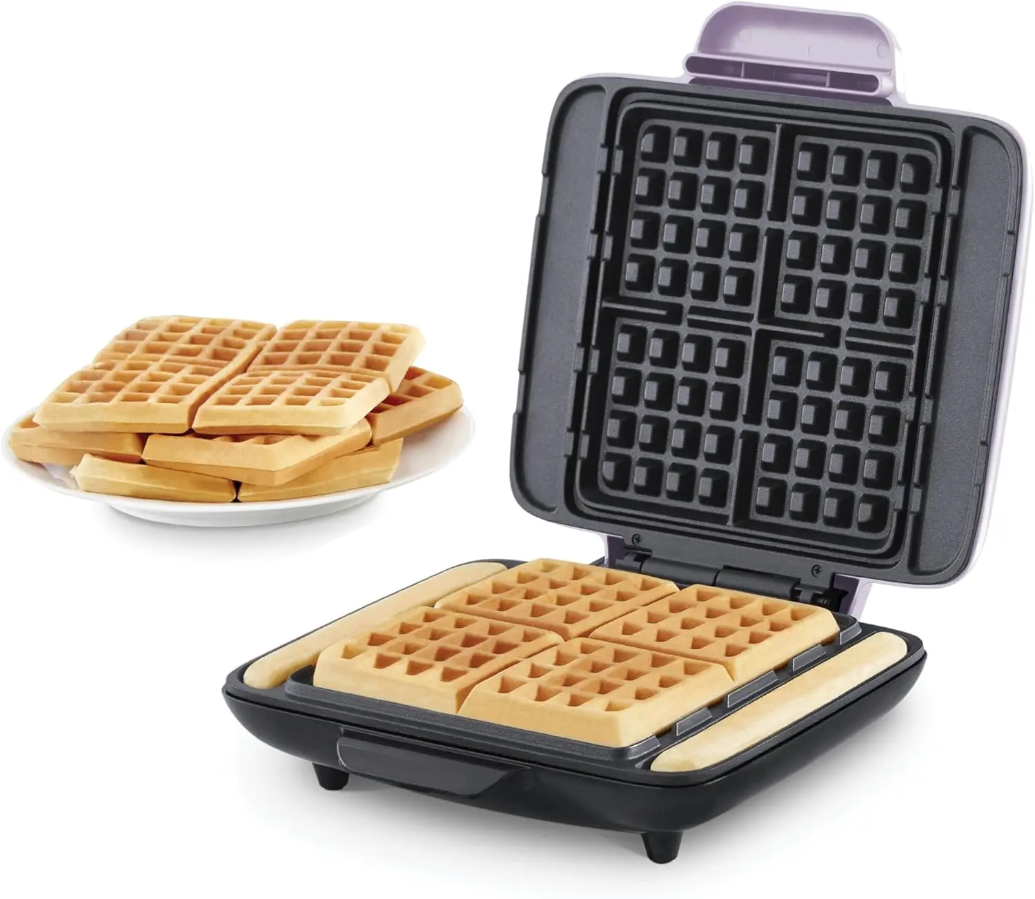 

Non-Drip Waffle Maker with 4 Molds, Quick Heat-Up, Nonstick Surface - Ideal for Family Breakfasts and Easy Cleanup
