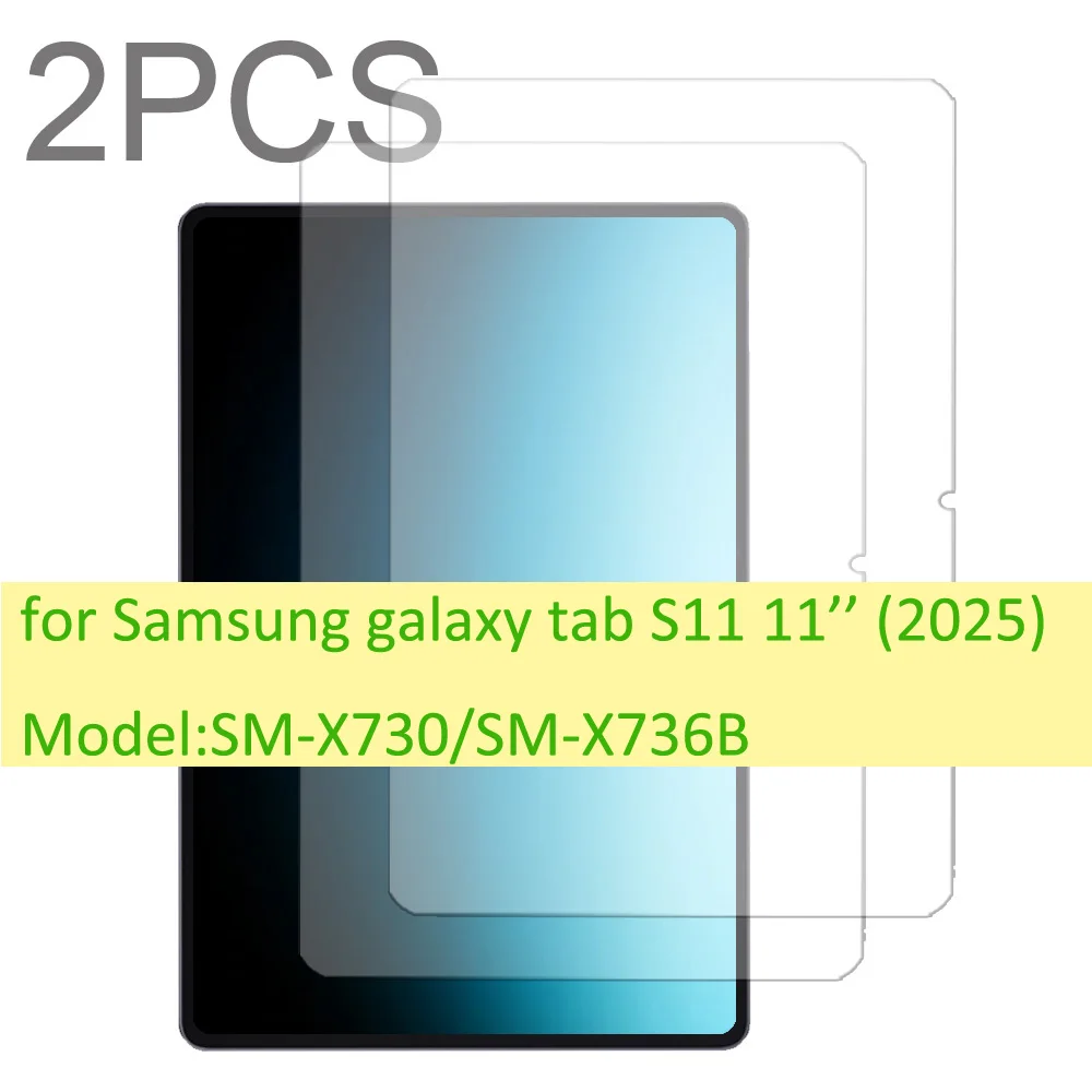 2PCS Tempered Glass Screen Protector for Samsung Galaxy Tab S11 2025 SM-X730 SM-X736B Tablet Protective Film
