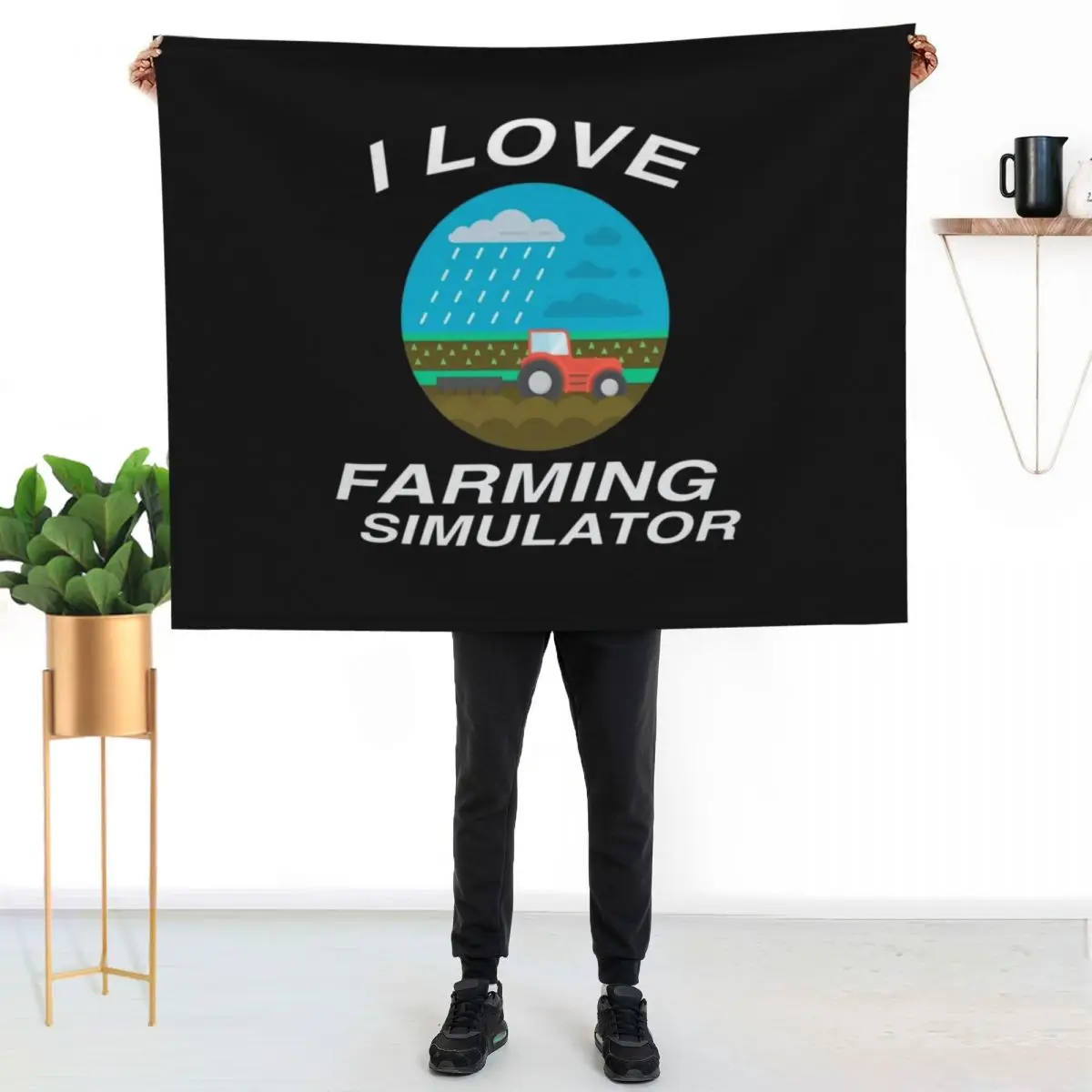I Love Farming Simulator 22 Throw Blanket Blankets For Sofas Weighted bed plaid Warm Cute Plaid Decorative Throw Blankets
