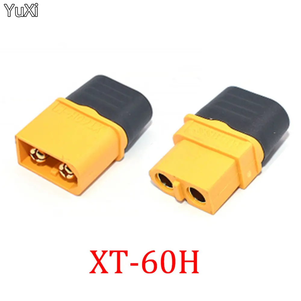 YUXI 1Pcs XT60H Connector XT60-T Plug with Sheath Housing Female / Male XT60 Plug for RC Lipo Battery RC Cars Fpve Drones