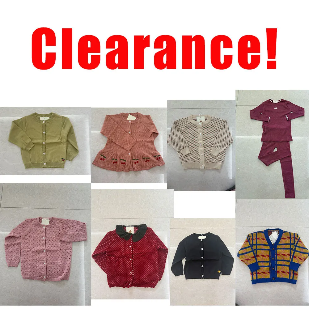 Clearance Girls Sweater 2026 Winter New Printed Fashion Thickened Warm Knit Cardigan Cotton Girls Sleeveless