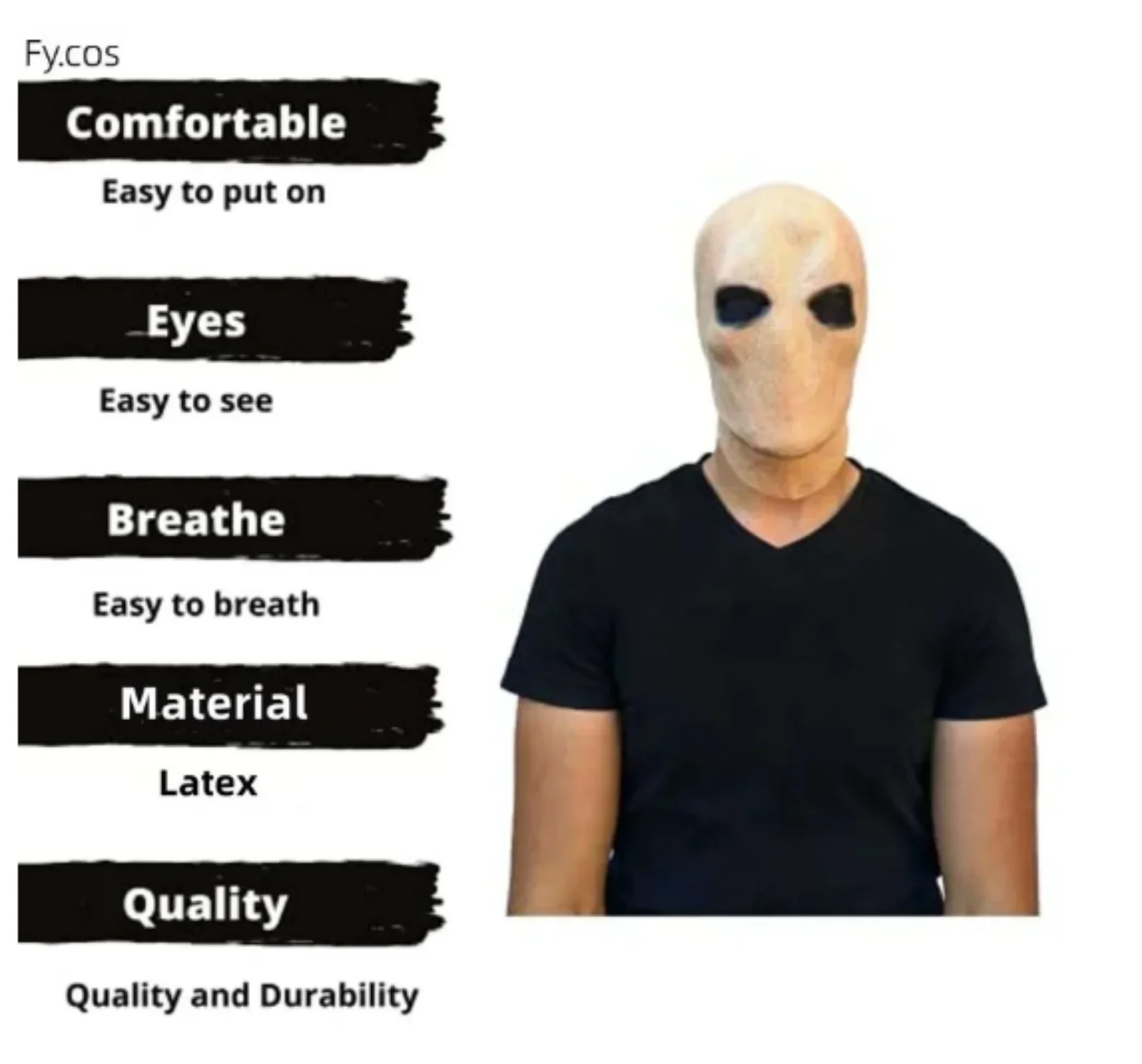 Horror No Face Man Masker Griezelige Duivel Vol Gezicht Latex Enge Buitenaardse Hoofdbedekking Voor Mannen Carnaval Cosplay Halloween Kostuum Voor Volwassenen