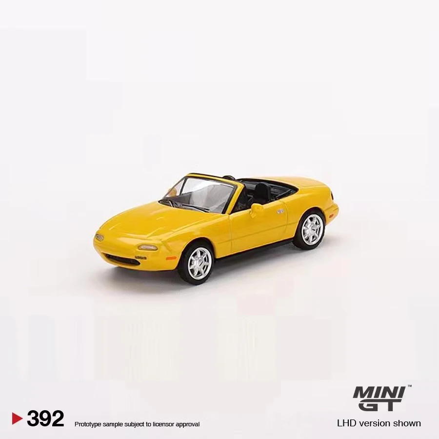 MINIGT 1:64 Model Car Miata MX-5 (NA) Alloy Die-Cast Vehicle Sunburst Yellow #392-LHD