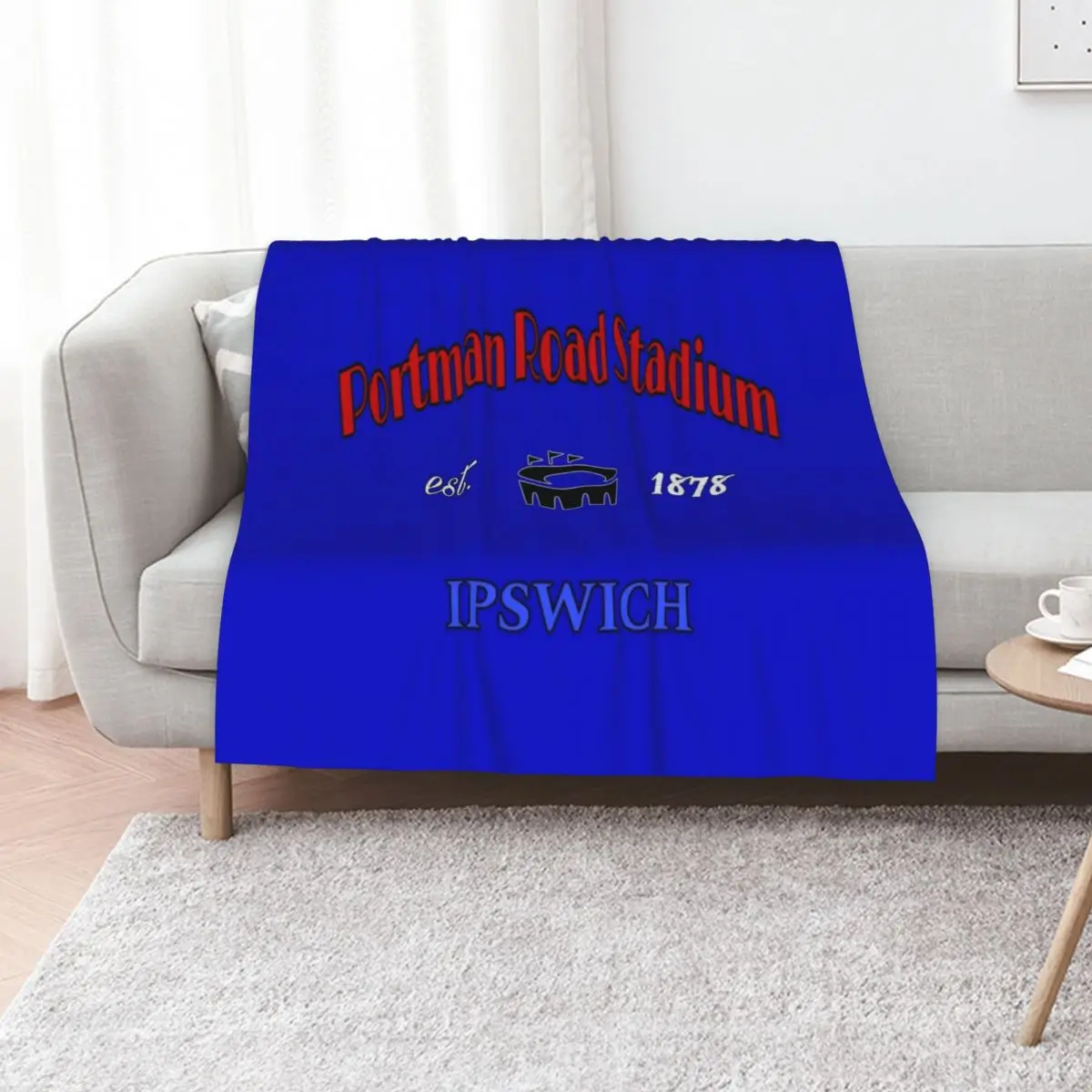 Portman Road Stadium Ipwich Town Home Throw Blanket Picnic Soft Plaid Summer Beddings Summer for winter Blankets