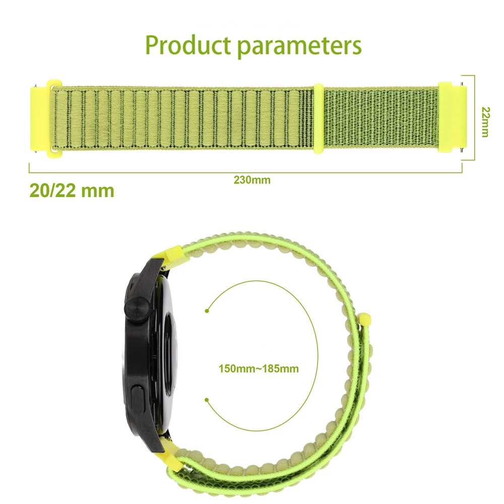 20mm 22mm Nylon Watch Strap For COROS PACE 3/APEX 2 Pro/APEX 2/ APEX 46/42mm Woven Band For COROS Pace 2/Pro Breathable Bracelet
