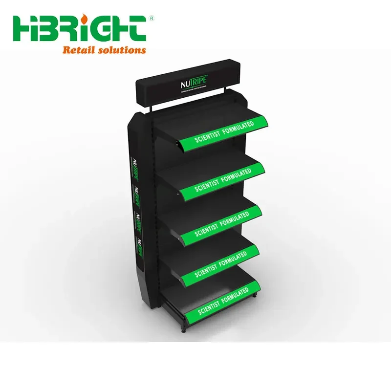 custom.Custom Heavy Duty Shelf Retail Display Shelf Supermarket Display Shelving Rack with Light
