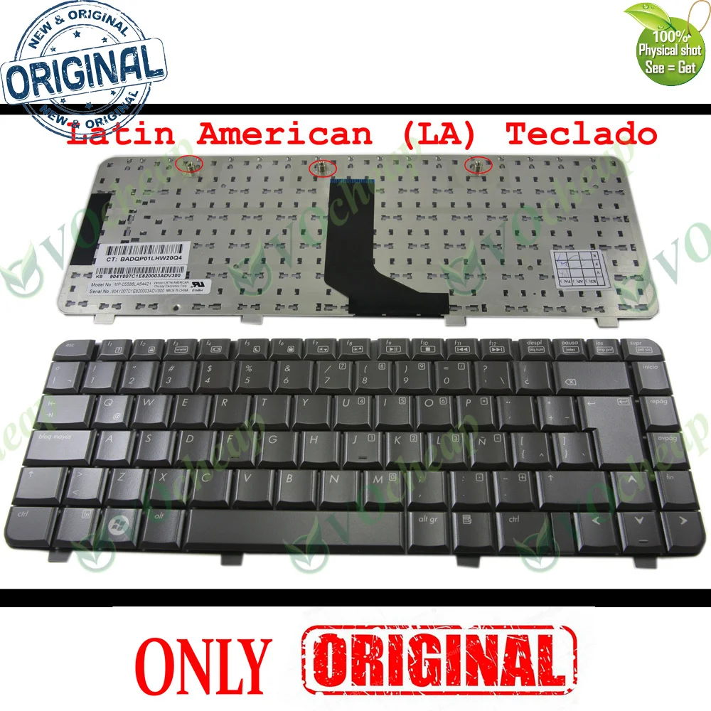 New Laptop Keyboard for HP Pavilion dv2000 dv2100 dv2200 Presario V3000 V3100 V3300 Black Latin (LA) Teclado - MP-05586LA64421