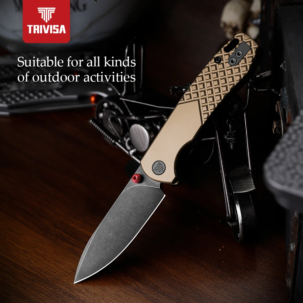 تريفيسا اليعسوب سكين جيب M390 شفرة مقبض التيتانيوم مع كليب التخييم في الهواء الطلق التخييم بقاء الصيد أدوات EDC التكتيكية #6