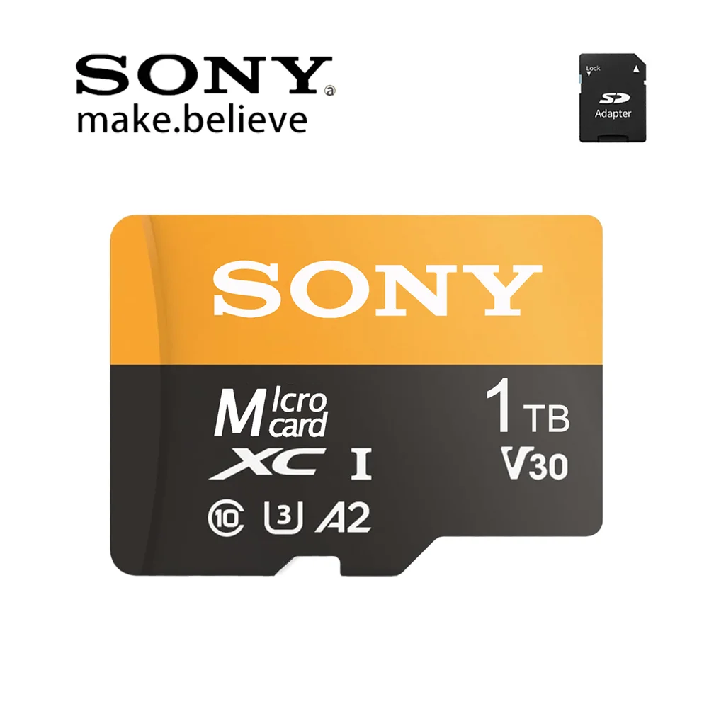 

SONY 1TB Micro Memory Card 2TB 512GB 256GB 128GB SD Card High Speed C10 V30 TF Flash Card for Phone Monitoring Camera Minisd