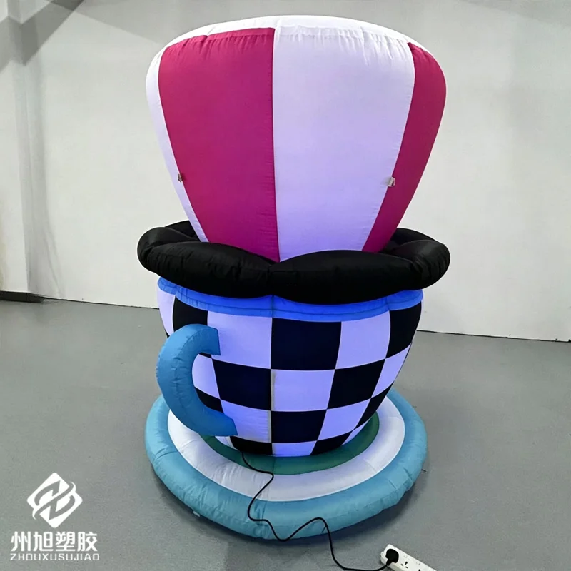 Inflatable teacup, cute cartoon, Alice in Wonderland garden theme party stage decoration advertisement