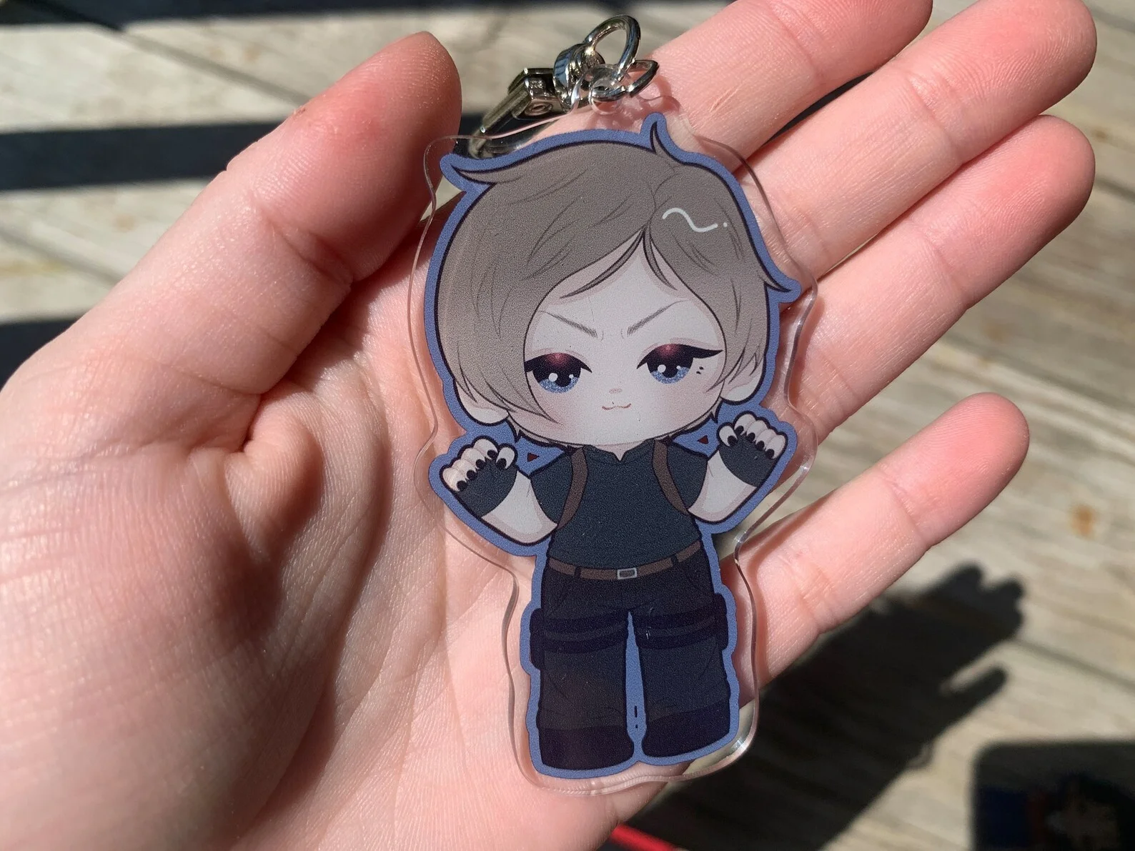 RE4 Remake Chibi Acrylic Keychain, Leon Kennedy Ashley Graham Ada Wong charm, Kawaii fans Character Bag Charm Pendant Gift