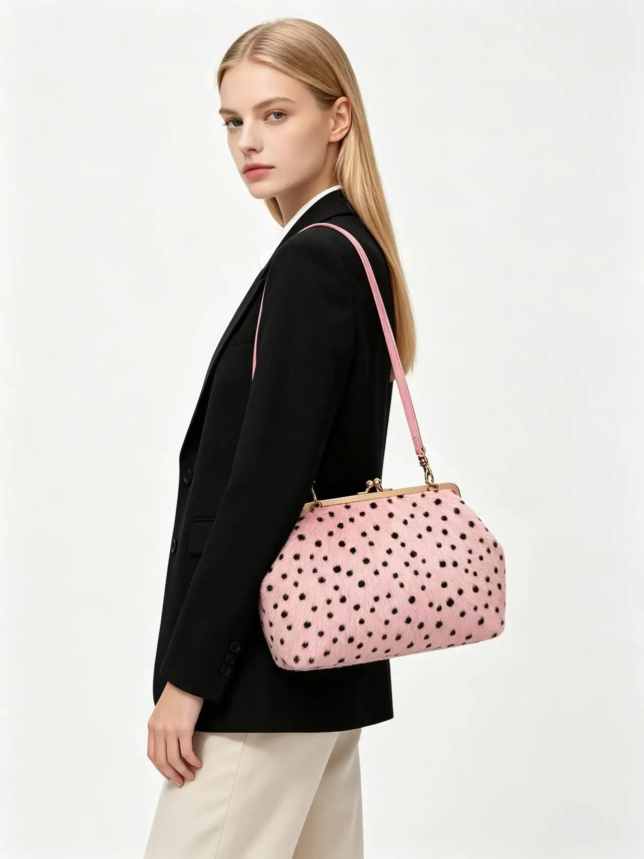 Shoulder Bag Flannel Handbag New Women's Bag Single Shoulder Bag Messenger Bag Versatile Commuting Bag for Women