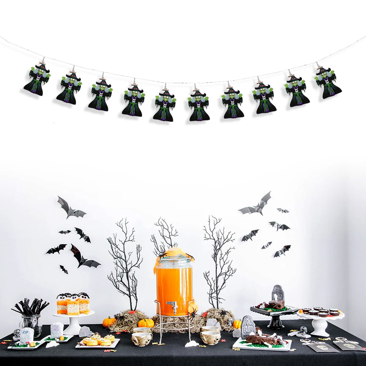

1Set Halloween LED Powered Witch Light String Plastic Modeling Low Consumption Outdoor Garden Decoration Festival Lights