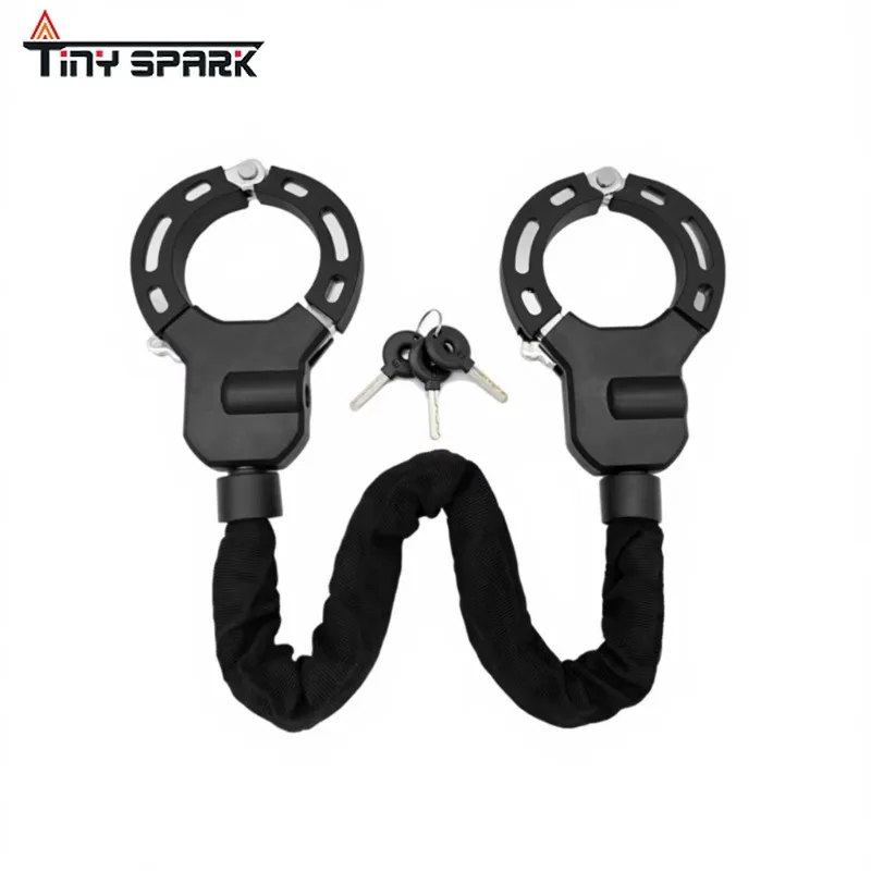 Electric Scooter Motorcycle Alloy Steel Chain Lock 90cm Key Control Handcuff Bicycle Lock