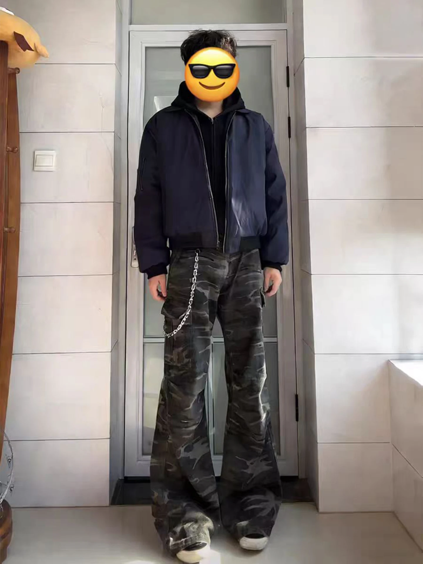 

Мужские рабочие брюки в американском стиле с камуфляжным принтом, весенние, премиум-класса, стильные, широкие, с легким клешем, Cleanfit, Micro Flared Knife Pants